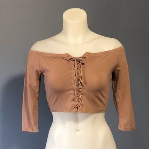 Brown Crop Top